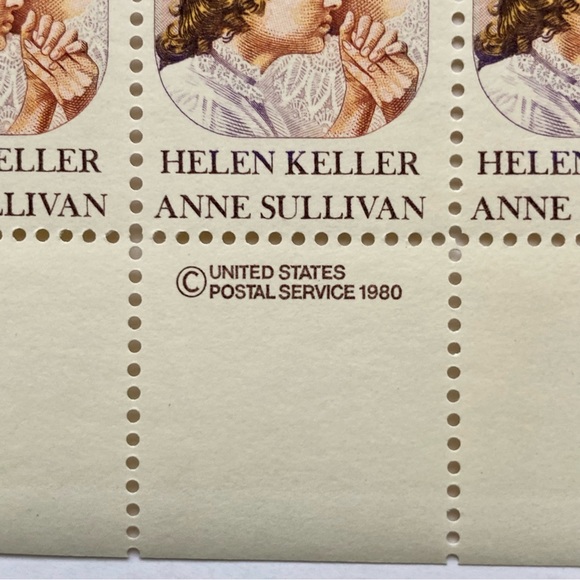 Helen Keller Stamps 15 CENT Full Sheet Pane MNH US Scott 1824 Unhinged MNH - Picture 8 of 12